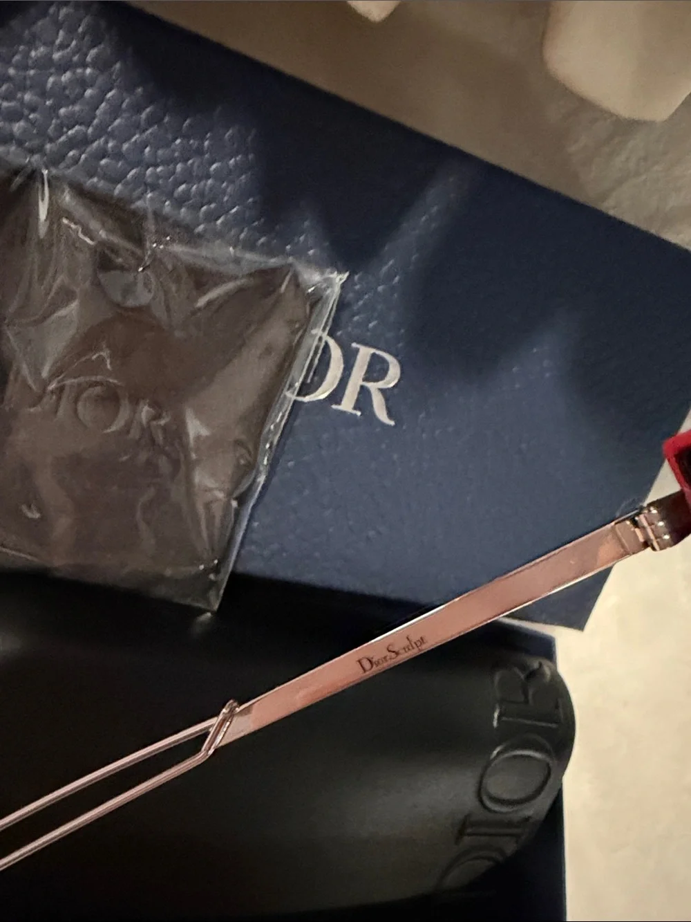 Christian Dior Sculpt Pink Cat Eye Sunglasses w/ Box, Case & Cloth